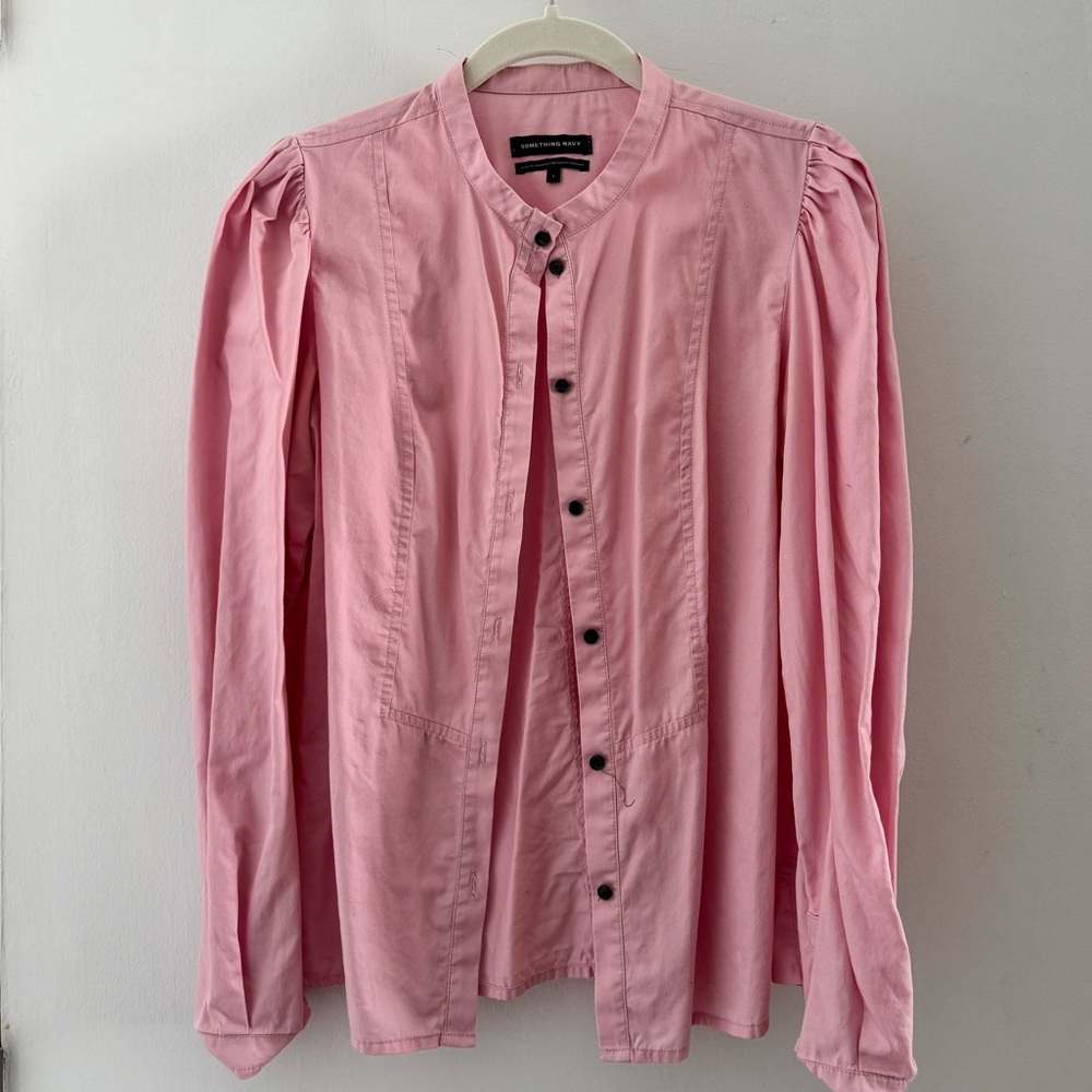 Something Navy Pink Button Down Shirt